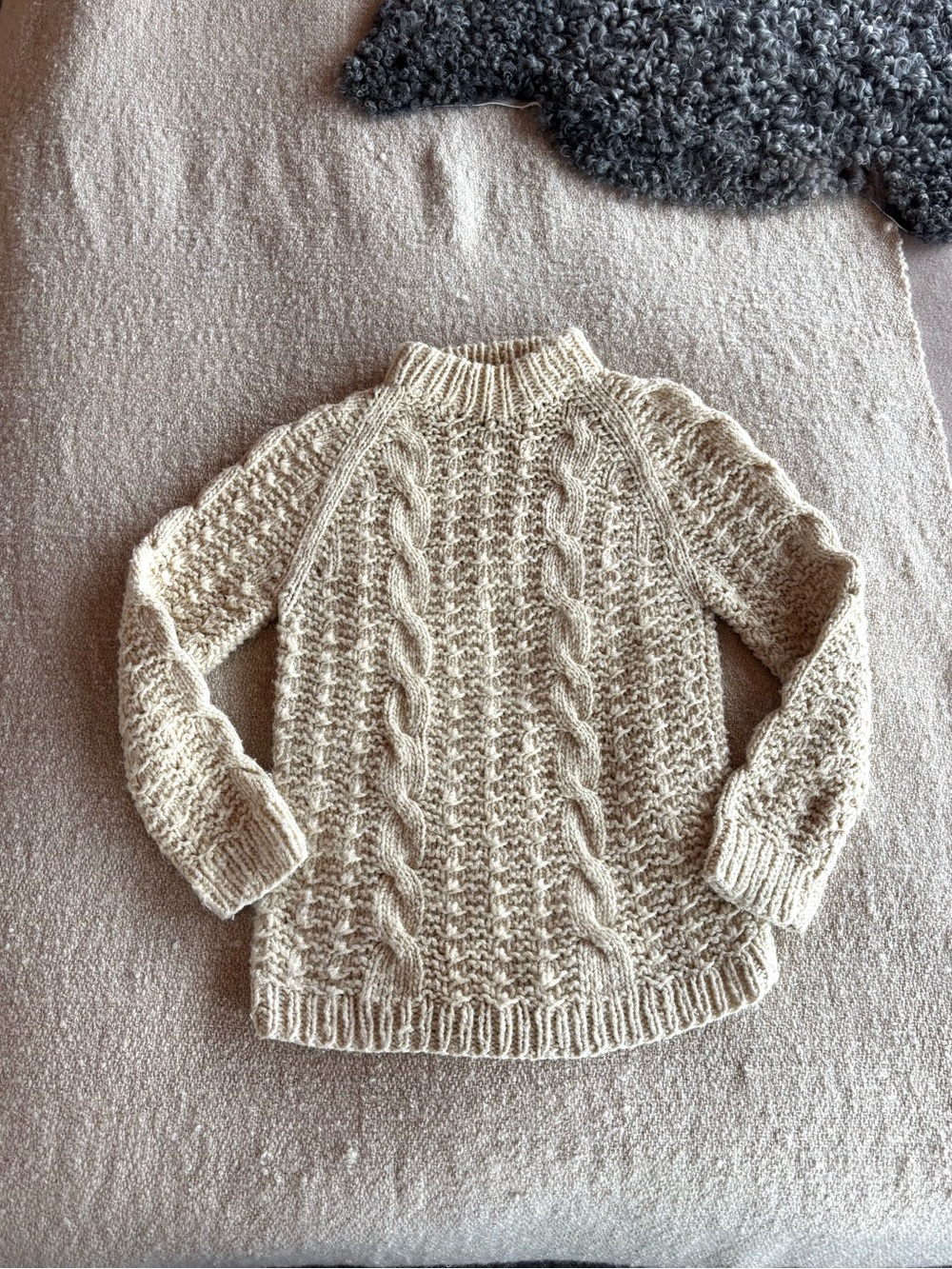 Vintage Hand Knit Wool Fisherman Sweater